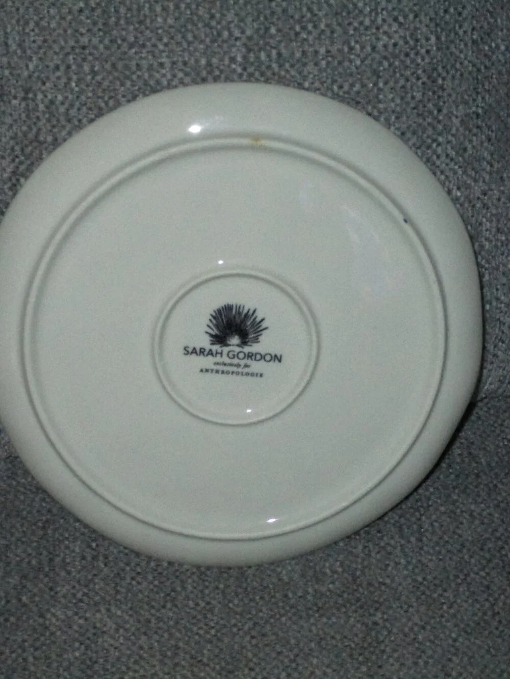 NWOT Anthropologie Sarah Gordon Dessert Plate - neutral tiger motif